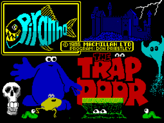 The Trap Door & Through The Trap Door title screen for ZX Spectrum